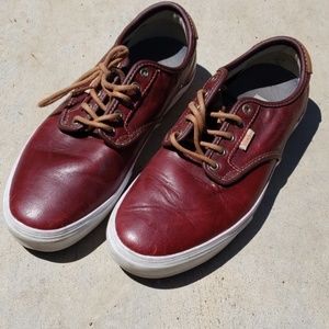 Van's leather burgundy shoes